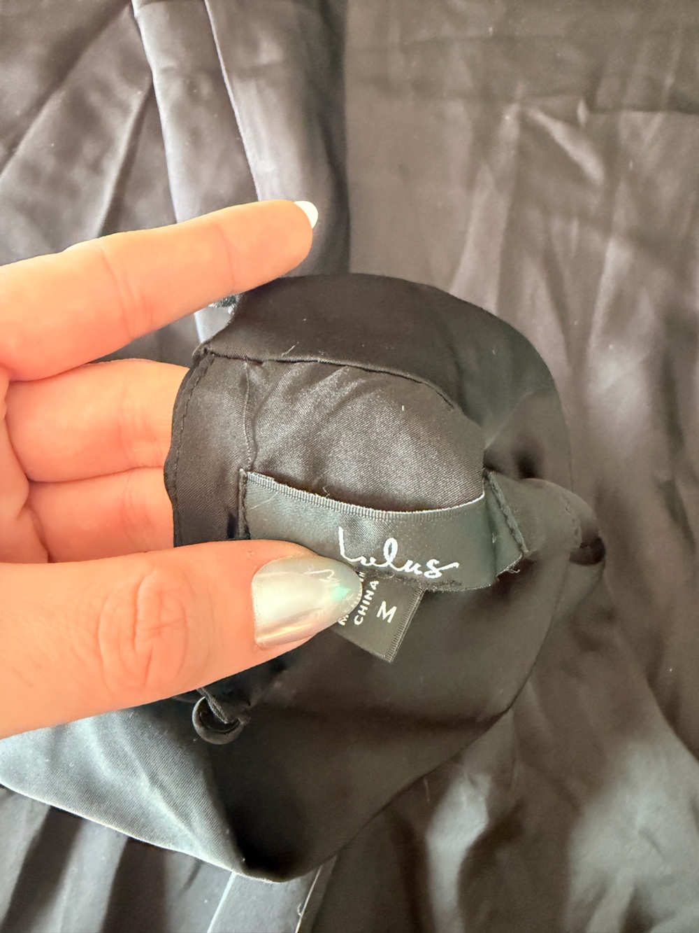 NWOT Lulus Gorgeous Season Black Satin Backless Midi Dress - Picture 4 of 4